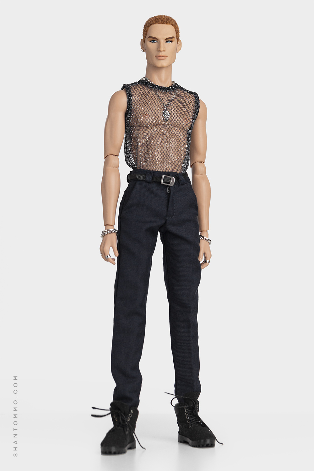 Homme Basics: Black Mesh Vest